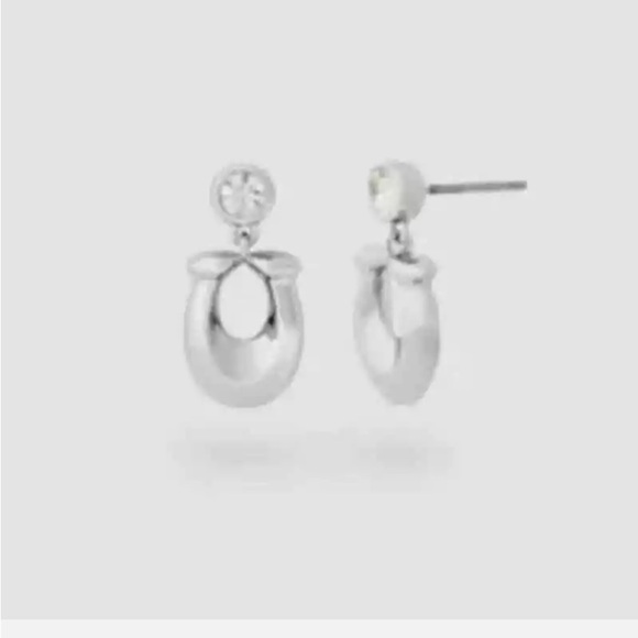 NWT Coach Faceted Crystal Signature Drop Earrings - Picture 3 of 7